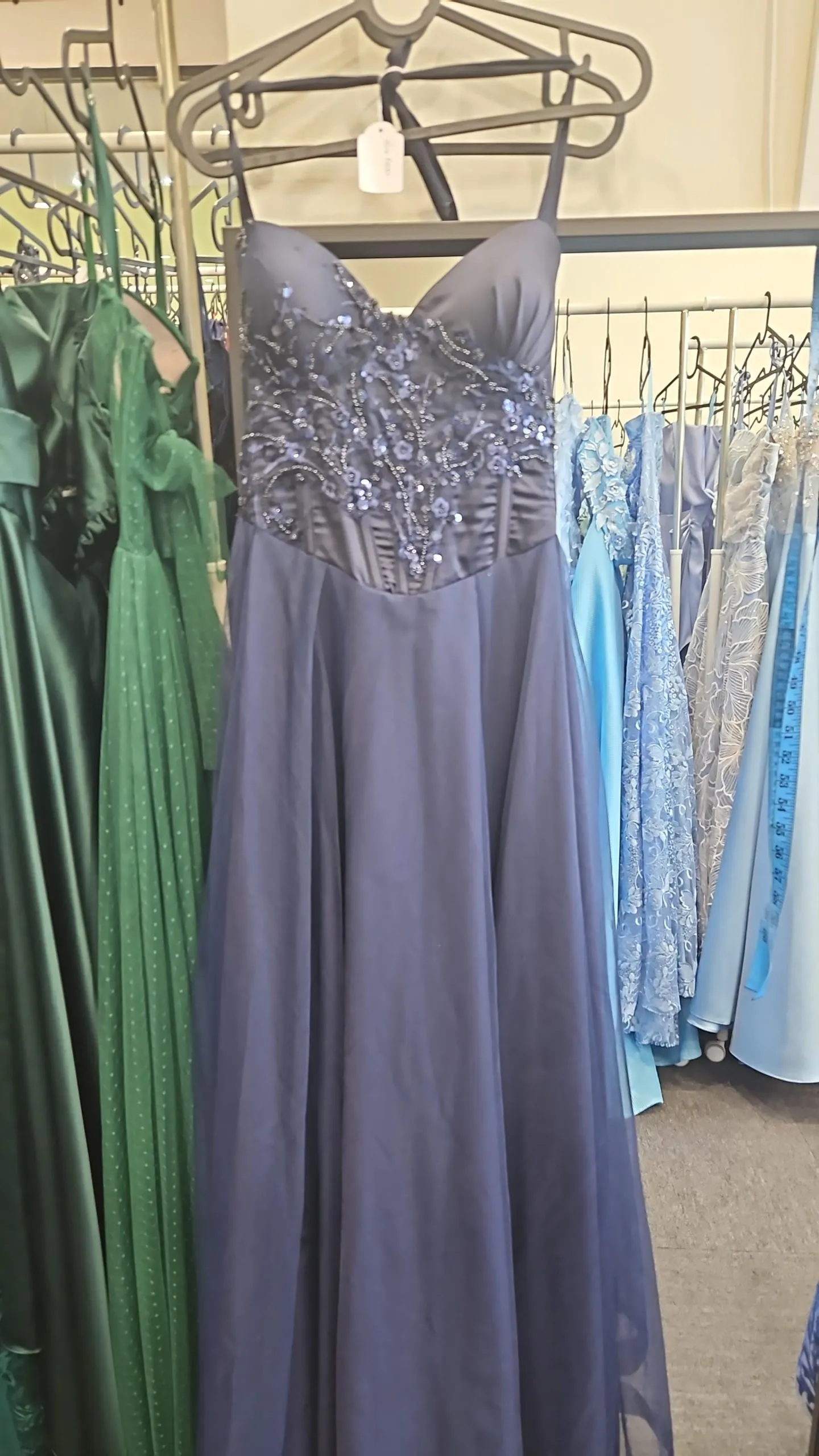 620 – QYN Amina Navy Blue Gown