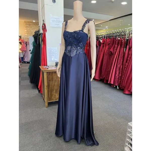 824 - QYN Eva Navy Blue Gown