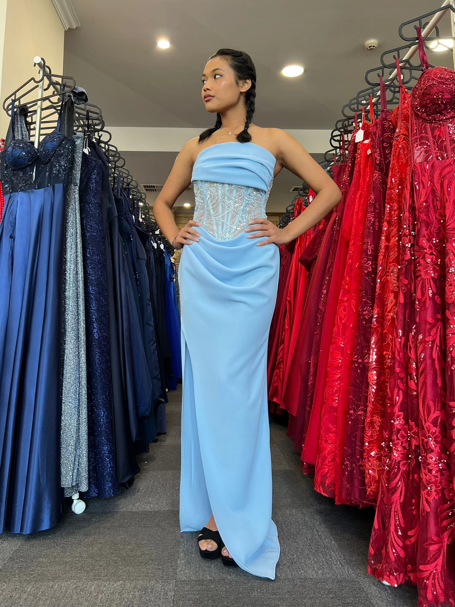 927 – QYN Keilani Baby Blue Dress