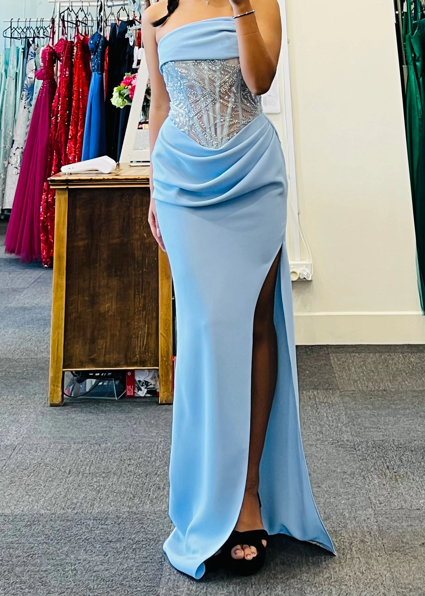 927 – QYN Keilani Baby Blue Dress 2