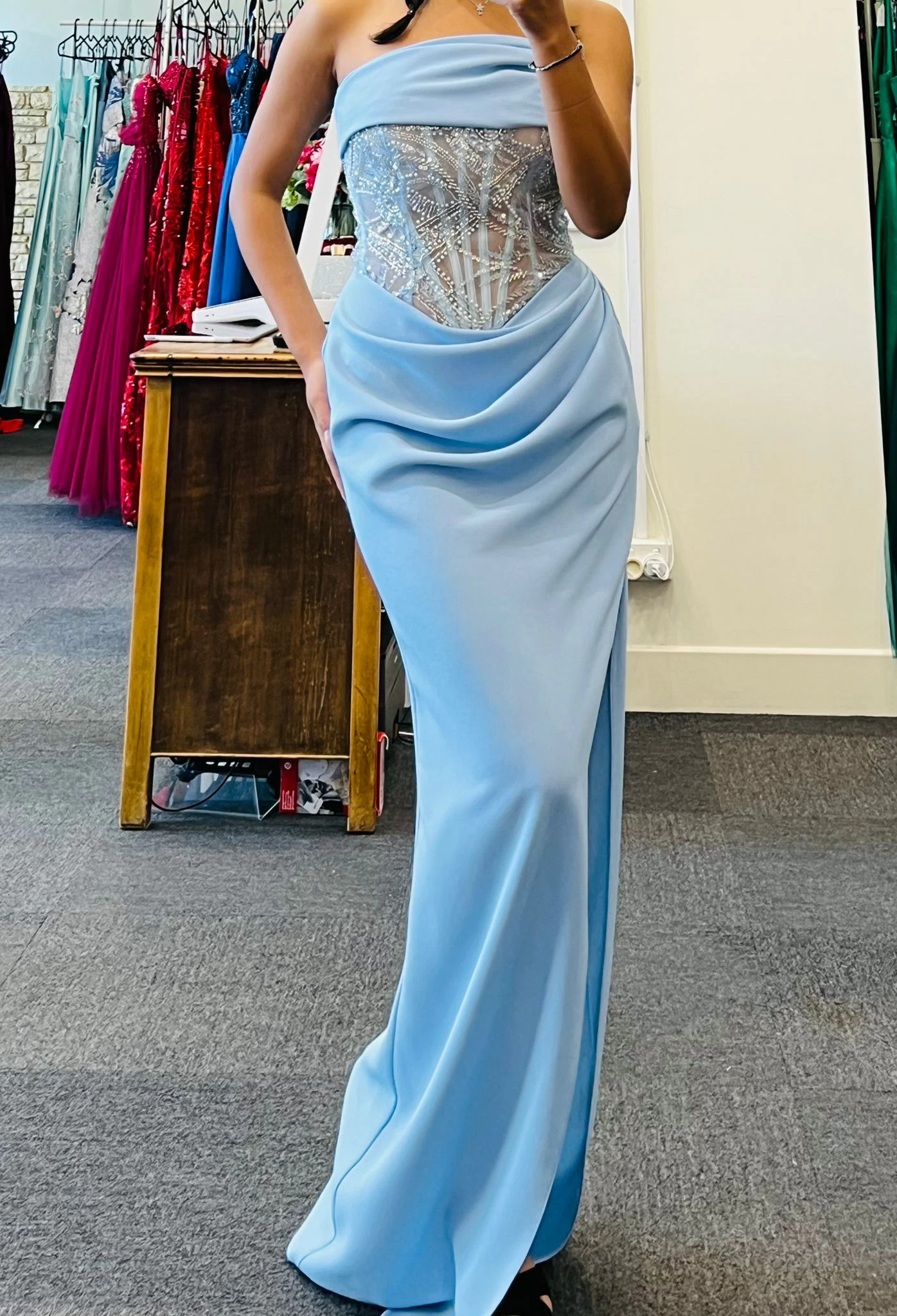 927 – QYN Keilani Baby Blue Dress 3