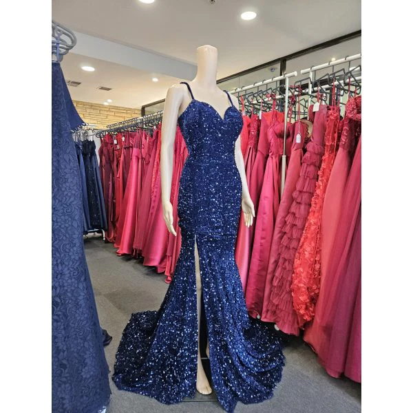 990 - QYN Isabella Navy Blue Gown