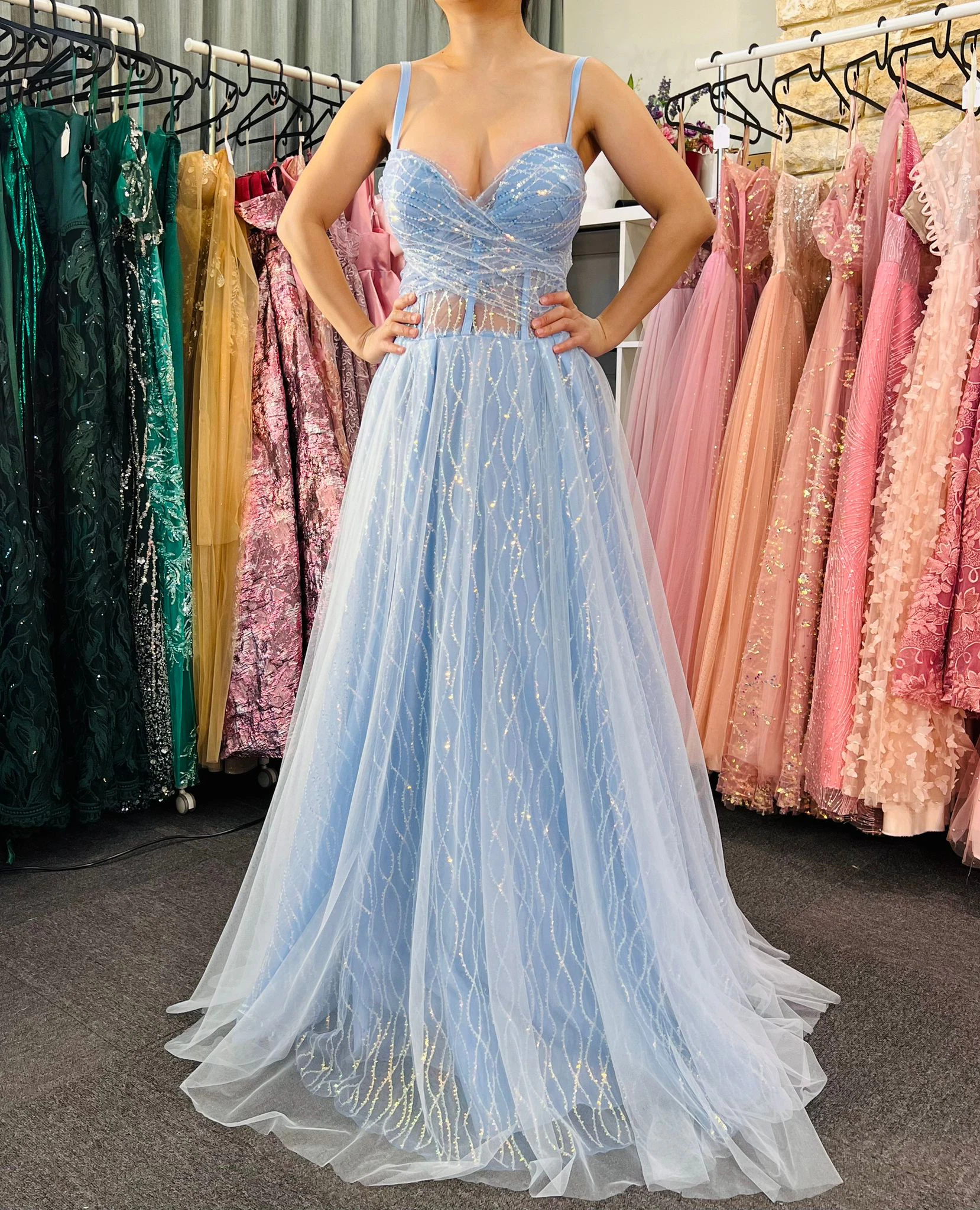 Q325 – QYN Annika Baby Blue Gown