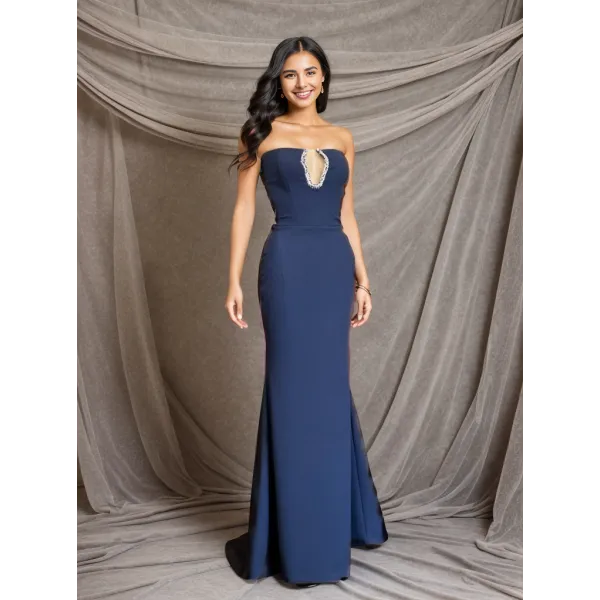 Q507 - QYN Aurelia Navy Blue Dress