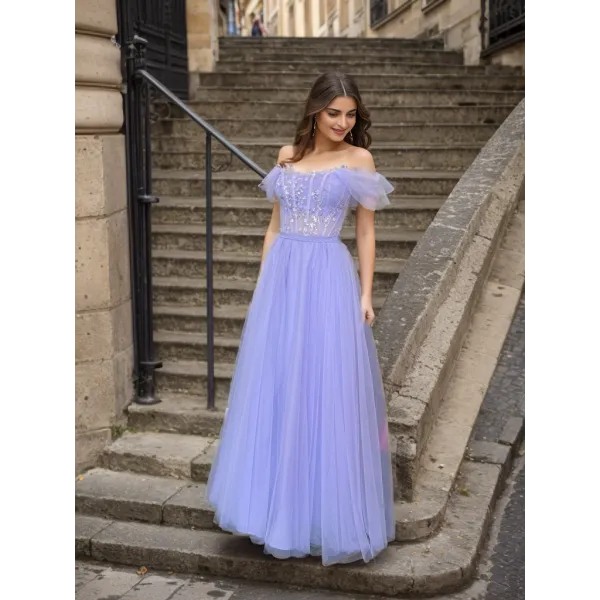 Q525 - QYN Bethany Lilac Gown