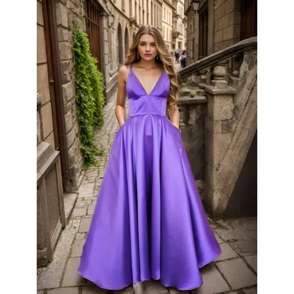 Q648 - QYN Paige Violet Gown
