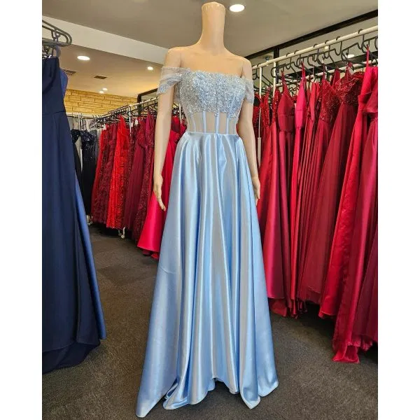 Q696 - QYN Nayeli Baby Blue Dress