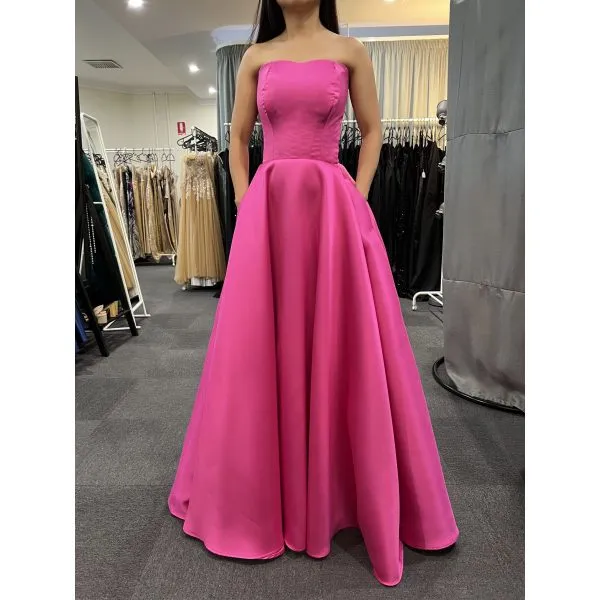 Q767 - QYN Charlotte Fuchsia Gown
