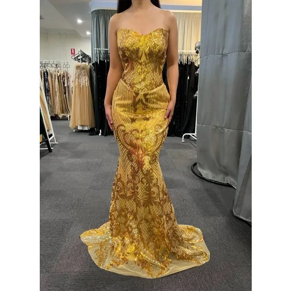 Q769 - QYN Paola Gold Gown