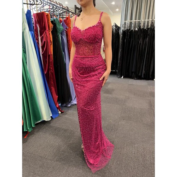 Q820 - QYN Amaris Fuchsia Gown