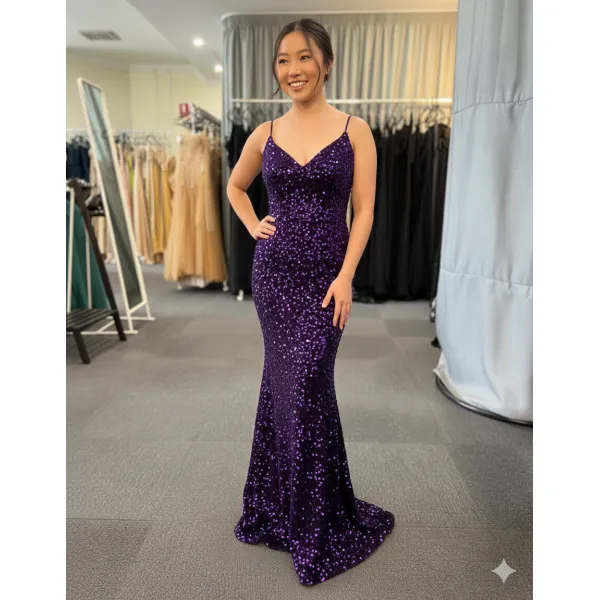 Q825 - QYN Felicity Purple Gown