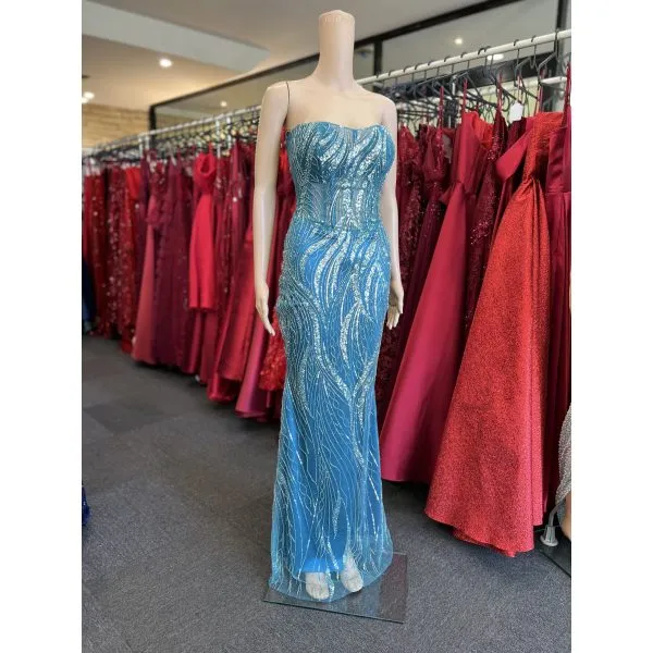 Q876 - QYN Daniela Blue Gown