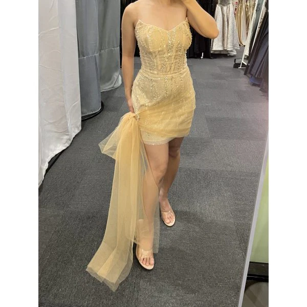 Q881 - QYN Emerie Champaigne Dress