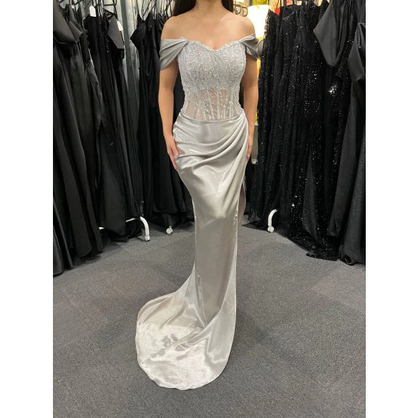 Q885 - QYN Myra Silver Dress