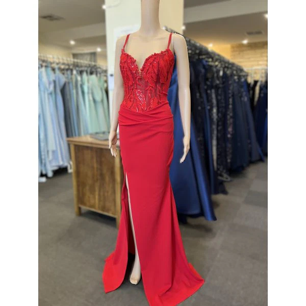 Q898 - QYN Tatiana Red Gown