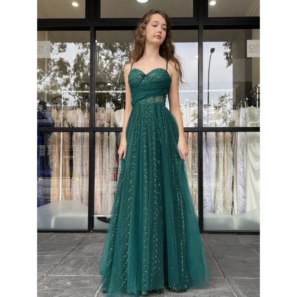 Y348 - QYN Forest Dew Green Gown