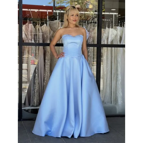 Y376 - QYN Francesca Frost Blue Gown