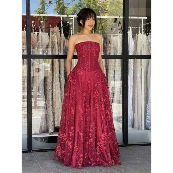 Y451 - QYN Aliza Marie Red Gown