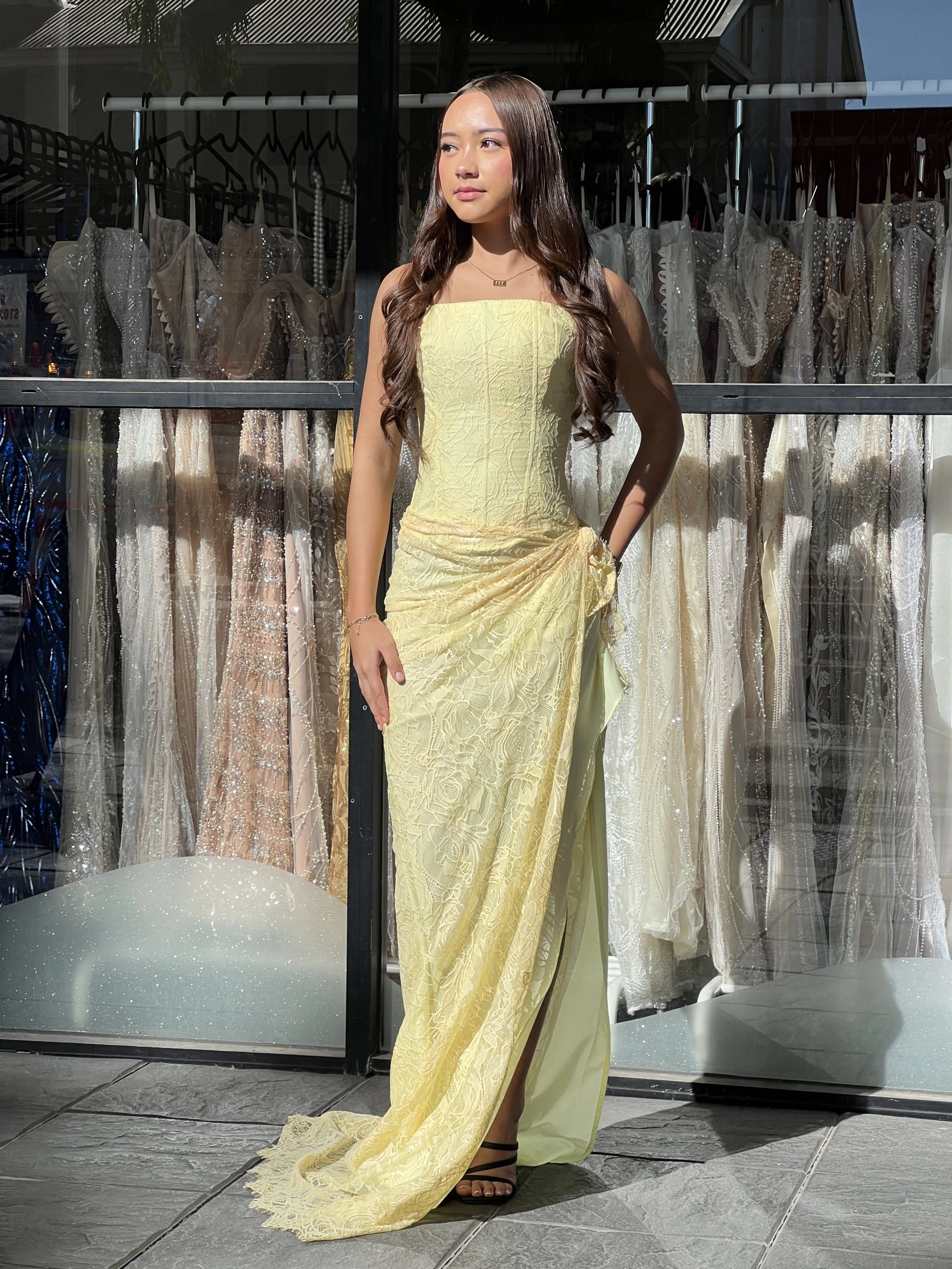 Y469 – QYN Summer Liz Yellow Gown Y469 – QYN Summer Liz Yellow Gown