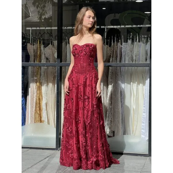 Y474 - QYN Nadia Marley Red Gown