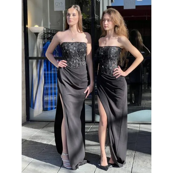 Y512 - QYN Elva Jolene Black Gown