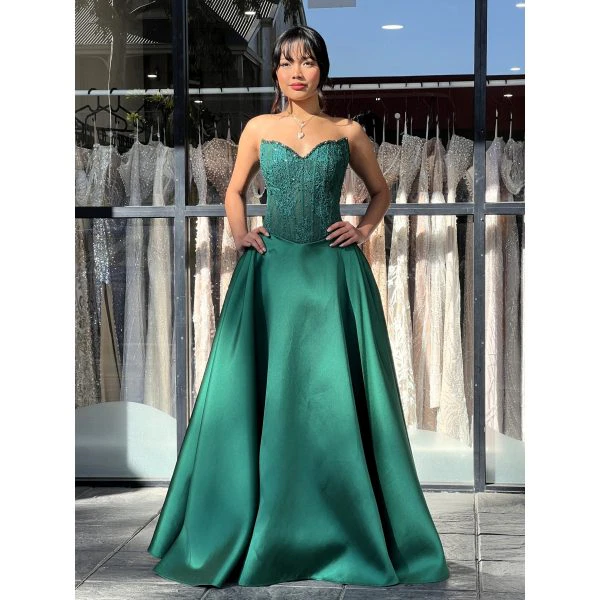 Y571 - QYN Janelle Meredith Green Gown