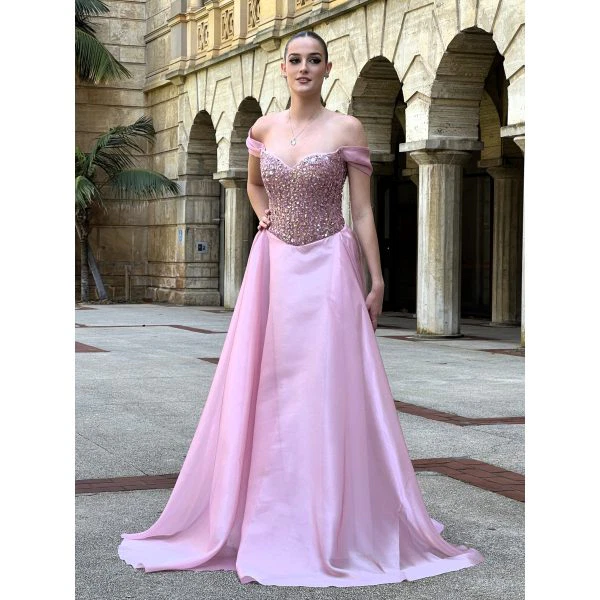 Y597 - QYN Raelyn Claire Pink Gown