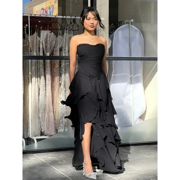 Y600 - QYN Alena Estelle Black Gown