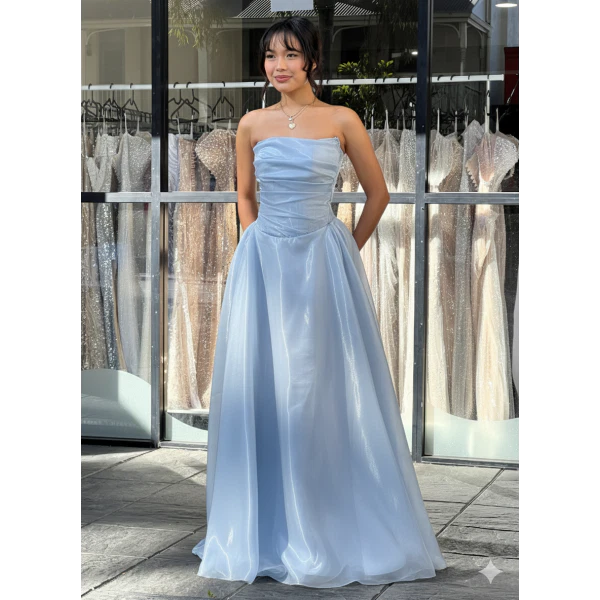 Y607 - QYN Abigail Georgia Light Blue Gown