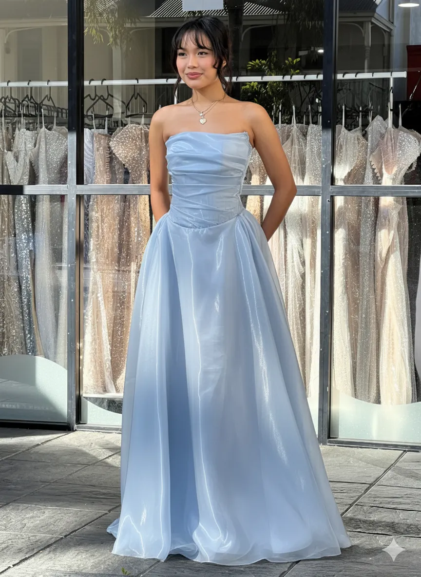 Y607 – QYN Abigail Georgia Light Blue Gown Y607 – QYN Abigail Georgia Light Blue Gown