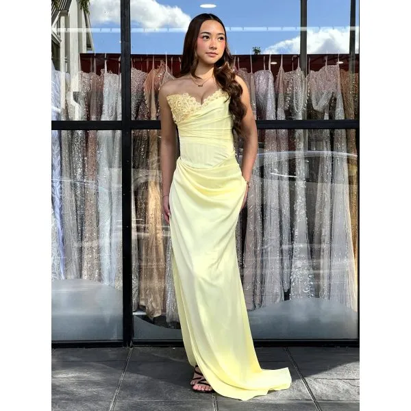 Y608 - QYN Evie Araceli Yellow Gown