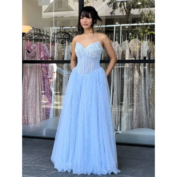 Y622 - QYN Janelle Casey Bably Blue Gown
