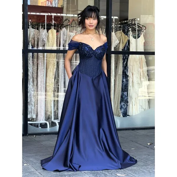 Y637 – QYN Wanda Eden Navy Blue Gown