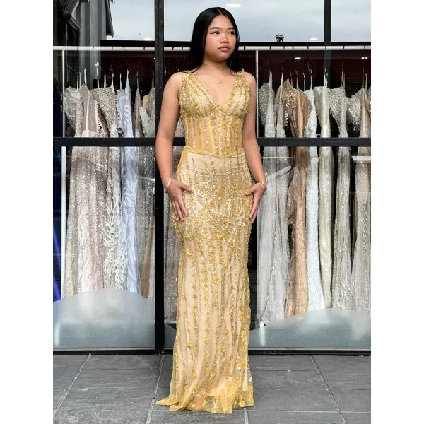 Y657 – QYN Ellianna Angel Gold Gown